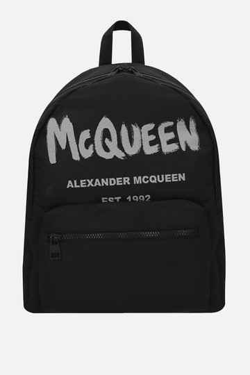 ALEXANDER McQUEEN Metropolitan Mcqueen Graffiti nylon backpack Man