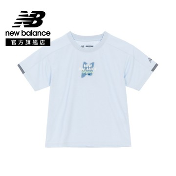 【New Balance】 NB 童裝短袖上衣_中性_藍色_7EG2502WBL
