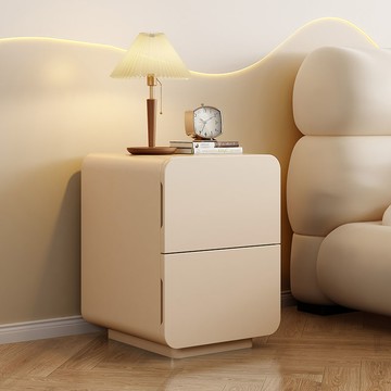 輕奢超窄床頭櫃簡約現代小型家用臥室實木床邊櫃白色奶油風儲物櫃181YJ 公司貨