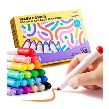 【JarMelo 原創美玩】Wash Power 超水洗兒童彩色筆(24色)
