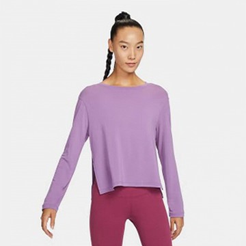 NIKE 上衣 女款 長袖上衣 運動 AS W NY DF L/S TOP 紫 DM7028-536
