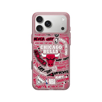 iPhone 17 Pro Max Clear (相機按鈕) 晶醺玫 - NBA - 塗鴉系列-芝加哥公牛 Chicago Bulls - Graffiti