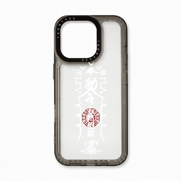 iPhone 16 Pro 殼 TRON IPhone 16 Pro 白色招財符咒 太空殼 透黑款 手機殼