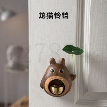 熱賣中喬遷禮物入門裝飾品風鈴磁吸門鈴日式玄關龍貓擺件鈴鐺卡通門鈴