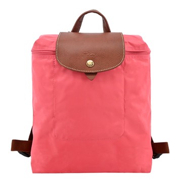 LONGCHAMP LE PLIAGE系列再生尼龍摺疊後背包(石榴紅)