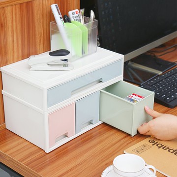 床頭桌面收納整理盒收納盒學生收納神器小儲物盒雜物抽屜式多層