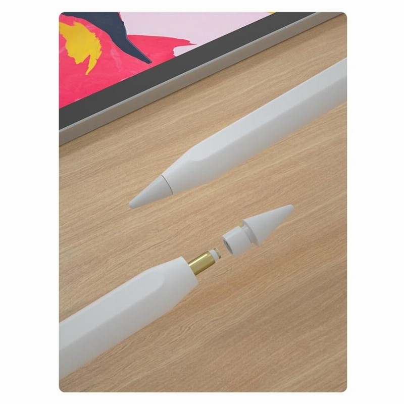 3個入】Apple Pencil ペン先 チップ アップルペンシル キャップ 交換用ペン先 芯 iPad Pro Mini 第一世代 第二世代  第1世代 第2世代 ホワイト 白 | LINEショッピング