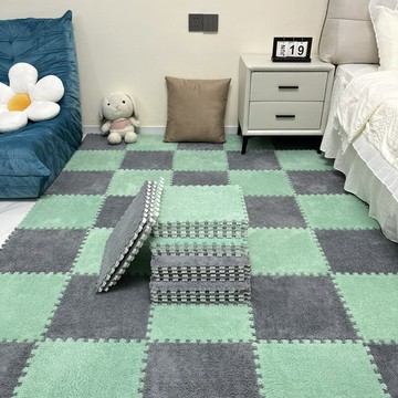 床邊毛毯泡沫墊子地墊地毯臥室整鋪韓式客廳榻榻米少女地板墊拼接[][DD190109]