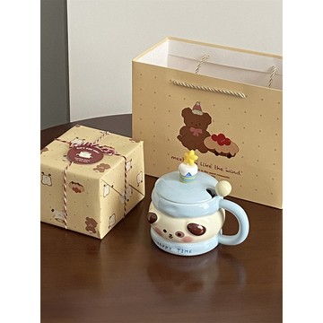 新品⭐可愛馬克杯女喝水杯杯子禮盒陶瓷杯伴手禮生日禮物女生實用小禮品造型質感馬克杯 陶瓷韓國ins生日禮物 閨蜜女生 3K