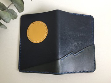 月光海護照夾＿皮革手工縫製Handcraft Passport Holder