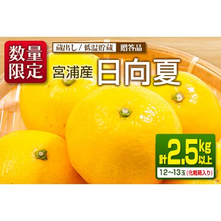 ふるさと納税 ≪数量限定≫宮浦産蔵出し日向夏(計2.5kg以上)　フルーツ　果物　柑橘　みかん　国産 BA53-23 宮崎県日南市