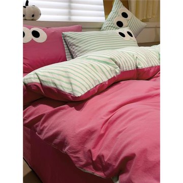 純色水洗棉被套200x230單件非純棉全棉枕套被單人學生被罩150x200