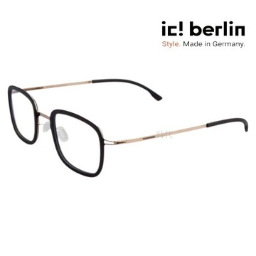 【ic! berlin】Turo Black HD Matt/Rose Gold 德國薄鋼眼鏡 公司貨 台南時代