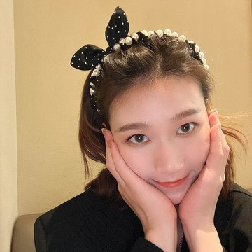 網紅 可愛 蝴蝶結 髮箍 百搭 甜美 珍珠 壓髮卡 ins 韓系 復古 波點 少女 頭箍