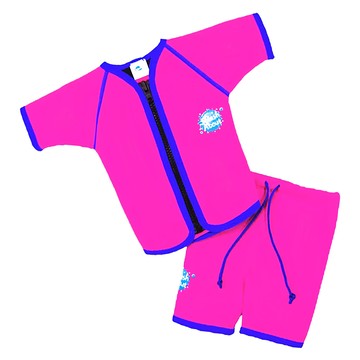 Splash About 兒童防寒游泳套裝  Neoprene潛水專用皮料  UPF50+防曬  2~4歲(胸圍50cm + 衣長36.5cm + 腰圍50cm + 褲長30cm)  粉紅色