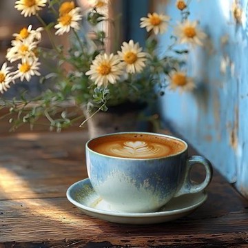 高級感復古咖啡杯碟套裝創意拿鐵拉花陶瓷杯子高檔精致320ml