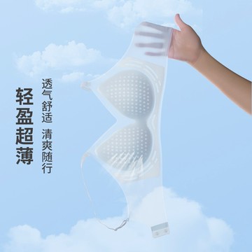 夏季超薄無痕透氣果凍條軟支撐上托聚攏無鋼圈內衣女文胸女士胸罩