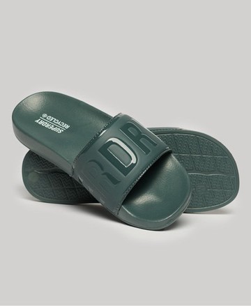 Superdry Women's Code Core Pool Sliders Green Size: L
