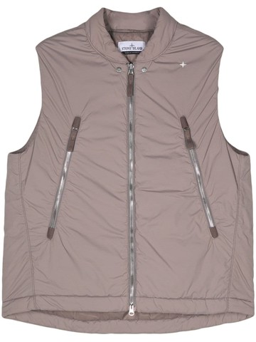 Stone Island - star-embroidery padded gilet - men - Polyamide/Polyamide/Polyurethane Resin/Elastane/Polyester - XL - Grey