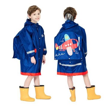 高品質兒童雨衣帶書包位男女寶寶幼兒連體長款防水防風防雪雨披