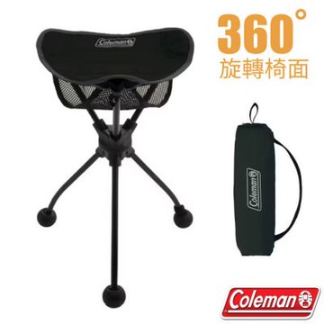 【Coleman】排隊神器!! 360旋轉凳.凳子.摺疊椅子.折合椅.戶外休閒椅.折疊露營椅./ CM-38342 夜幕黑