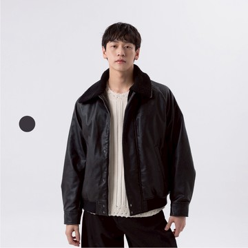 50% Fifty Percent｜毛領皮革飛行外套【期間限定】｜02552541002