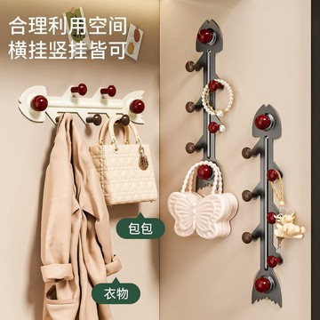 帽子收納架 帽子展示 多功能收納 吸盤掛鉤壁掛式強力承重玄關入戶門掛衣架臥室門後免打孔掛鉤收納 置物架 掛勾 門後置物架
