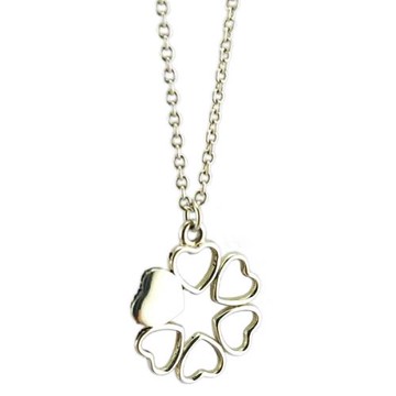 TIFFANY 925純銀-六葉愛心造型墜飾項鍊【九八成新展示品-半價出清-已經過專業臭氧紫外線清潔】