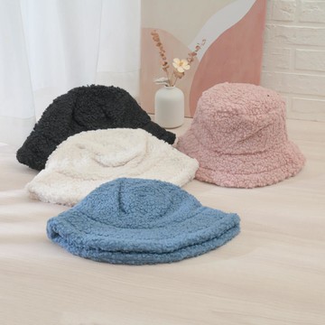 尼克仿羊羔絨漁夫帽-多色任選