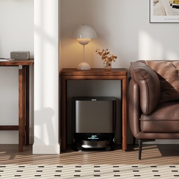 開立發票 免運 免稅 【靜音滑輪穩】實木掃地機器人置物架家用沙發旁可移動收納櫃客廳咖啡機魚缸架子 快速出貨PD