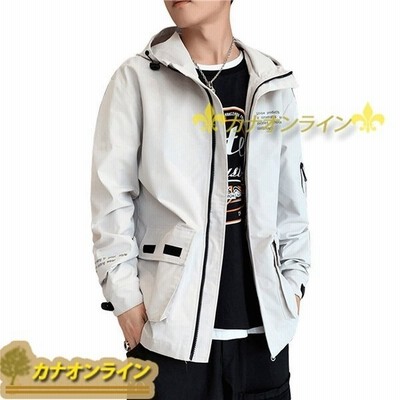 ジャケット メンズ ジャンパー ブルゾン カジュアル カーゴジャケット ビックシルエット フード付 長袖 秋冬 パーカー 通販 Lineポイント最大get Lineショッピング