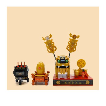 TRUE WAY TOY｜金虎爺金蛋積木禮盒組(含黑香爐)