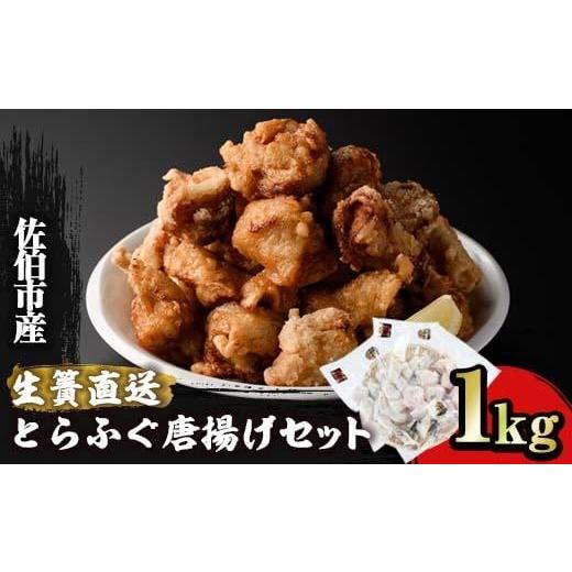 ふるさと納税 大分県 佐伯市 とらふぐ 唐揚げ セット (合計約1kg・ぶつ切り400g×1Ｐ 唐揚げ用300g×2P ヒレ10g)  