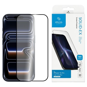 imos 3D亮面 AGbC 康寧授權玻璃貼  iPhone 16 Pro/17/17 Pro  1個