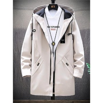 男士風衣韓版春秋季中長款修身夾克外套2026新款休閑薄款潮流男裝