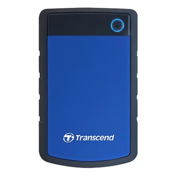 Transcend 創見 StoreJet 25M3 軍規防震行動硬碟 AES資料加密 單鍵自動備份 USB Type-A  1TB  寶石藍
