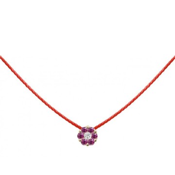 Illusion Colored鑽石18K黃金 經典紅線手鏈