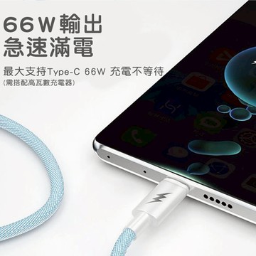 馬卡龍編織 66W USB-A to Type-C micro 平果 一分三充電線 快充線 另有二拖三 全協議閃充一拖三