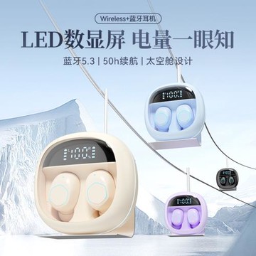 跨境新款M41藍牙耳機真無線入耳式5.3透明智能數顯耳機降噪長續航