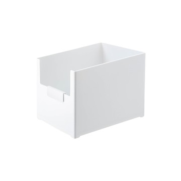 【日本霜山】寬型直角無印風U型口分類收納盒-M-3入