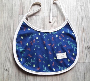 巴哈的森林圍兜(深藍羊毛布款)