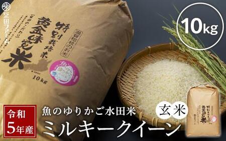 令和5年産（新米）滋賀県認証！ 魚のゆりかご水田米 「ミルキークイーン」玄米 10kg