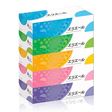 日本大王 elleair 柔膚抽取式面紙(180抽x5入x2組)