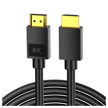 魔宙 8K 超高清劇院級無損銅芯影音傳輸線 HDMI 2.1 1米黑色 PVC線身 柔軟耐彎折  單一商品  1條