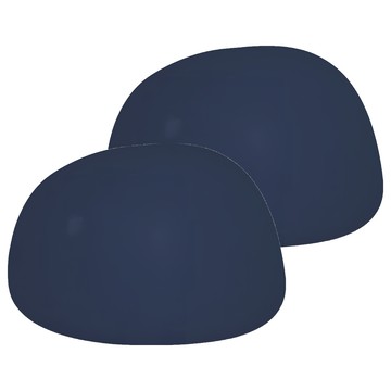 SOYMIX Bling系列 鵝卵石形防水皮革餐墊  海軍藍色  42*32cm  2個