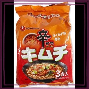 韓国食品 農心ジャパン辛ラーメンキムチ袋120GＸ３