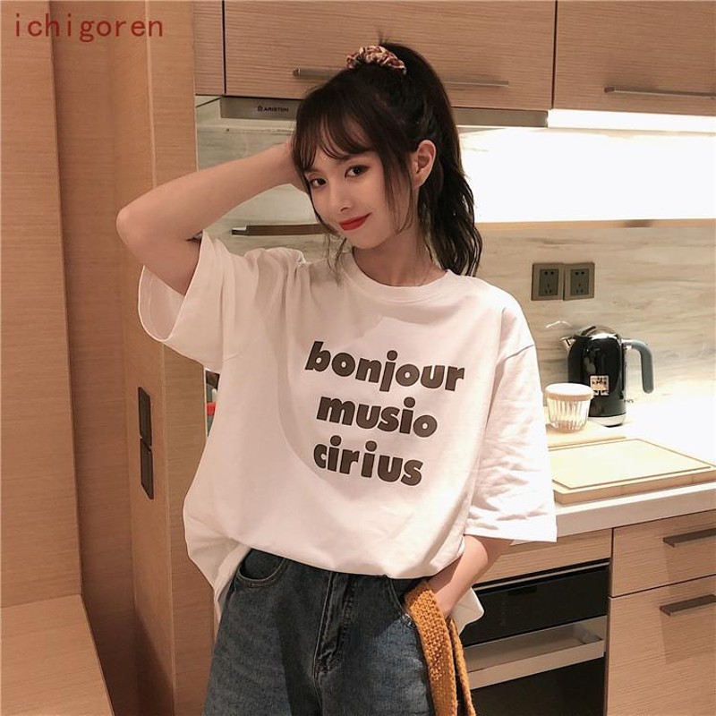 tシャツ レディース 半袖 ゆったり おしゃれ ロゴtシャツ 春 夏