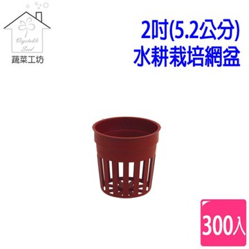 【蔬菜工坊】2吋(5.2公分)水耕栽培網盆(水草栽培盆.定植籃.水草盆.水耕盆)300個/組(磚紅色)