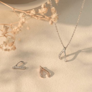 【快速出貨】許願骨精鑲純銀項鍊 | 設計師款 特色造型 幸運禮物