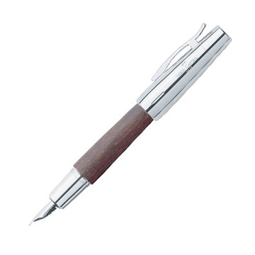 【FABER-CASTELL】輝柏 E-MOTION梨木系列 亮面深褐色筆桿 M/F/EF筆尖 鋼筆 / 支 148210/148211/148212【APP滿額下單10%點數(單一帳號最高1500點)】8/31止